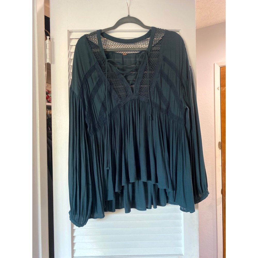 Free People Don't Let Go Flowy Peasant Blouse - Picture 5 of 8
